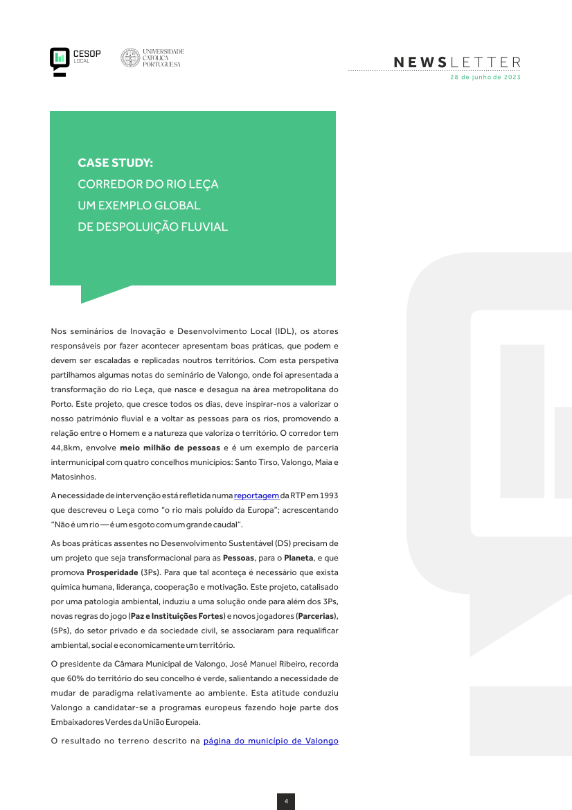Newsletter da Rede CESOP-Local para os Territórios Sustentáveis