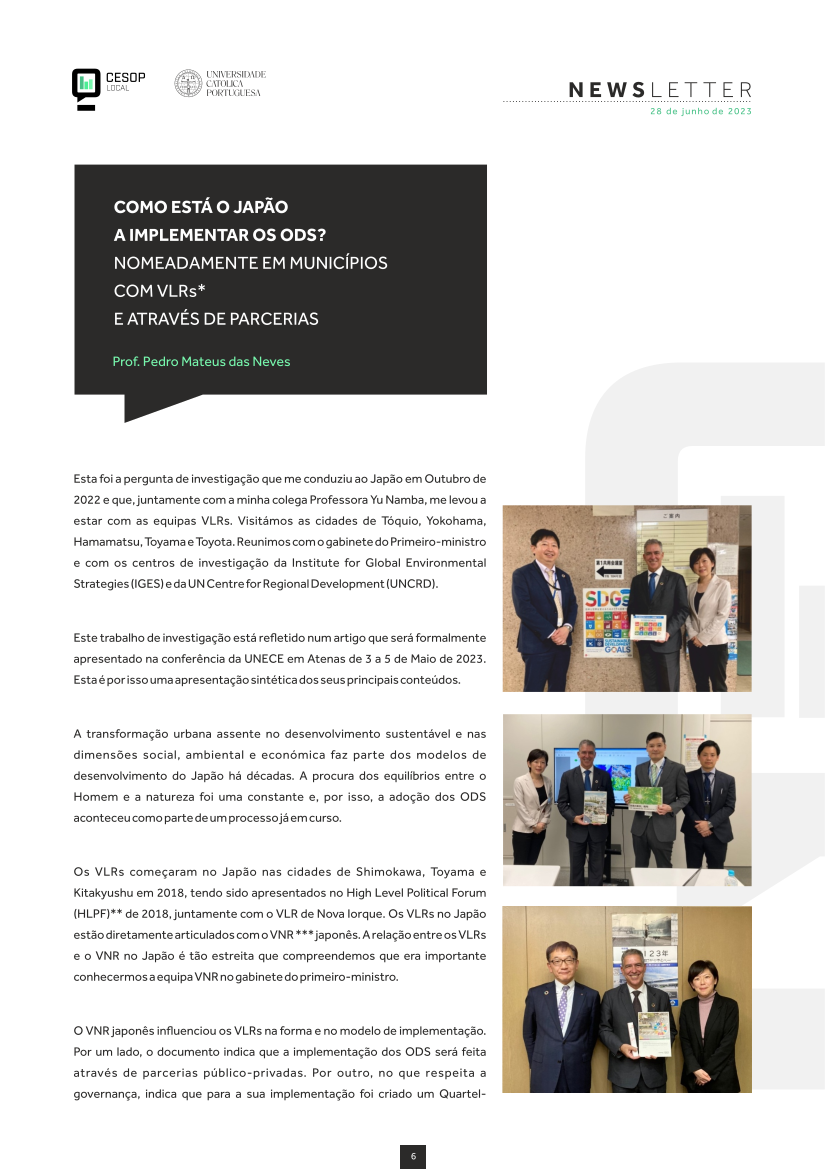 Newsletter da Rede CESOP-Local para os Territórios Sustentáveis