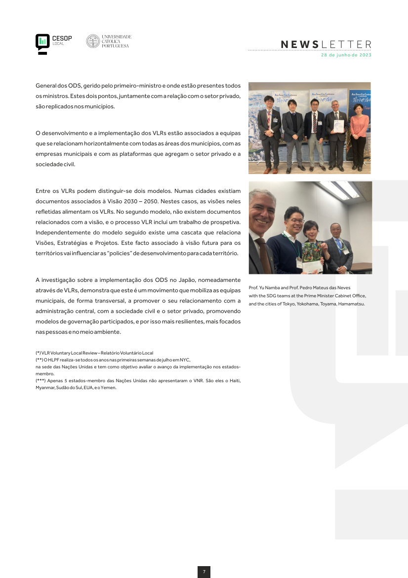 Newsletter da Rede CESOP-Local para os Territórios Sustentáveis