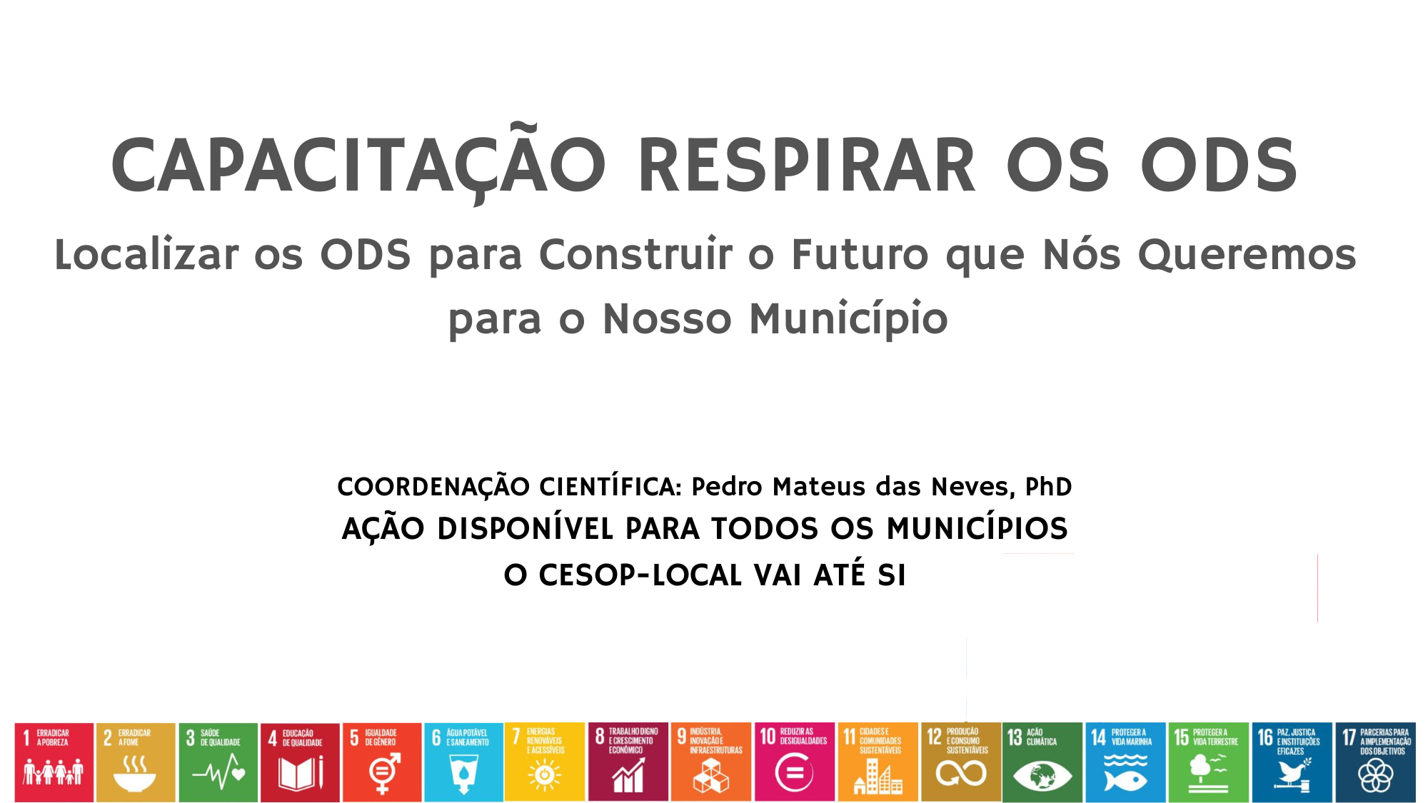 Programa de Capacitação  Respirar os ODS com o CESOP-Local no Município