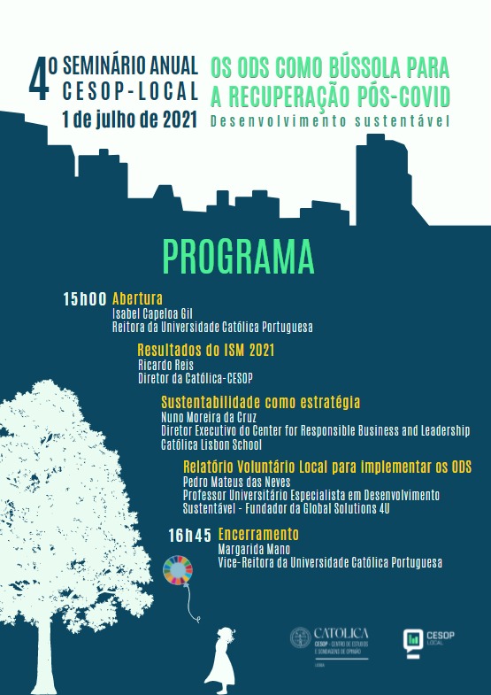 Programa Seminário Anual CESOP-Local 2021 ODS como bússola para a recuperação pós-covid