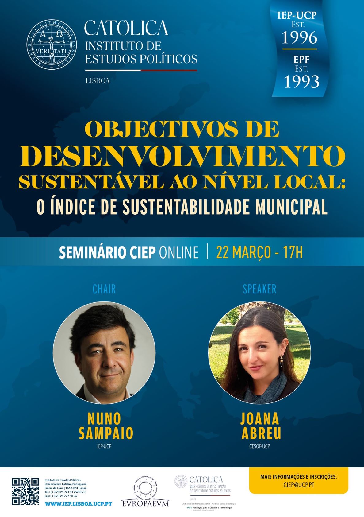 Seminário CIEP Objetivos de Desenvolvimento Sustentável ao Nível Local : O Índice de Sustentabilidade Municipal