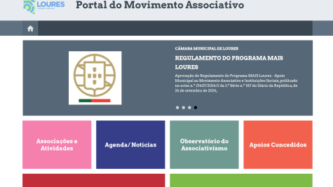 Portal do Movimento Associativo da Câmara Municipal de Loures